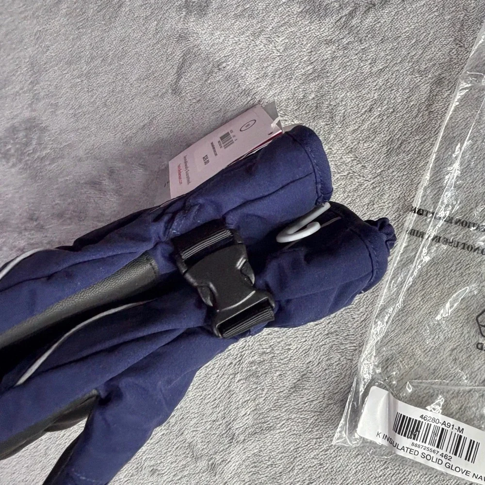 Hanna Andersson Insulated Gloves Kids Size M Navy Blue 3M Reflective 46280-A91-M